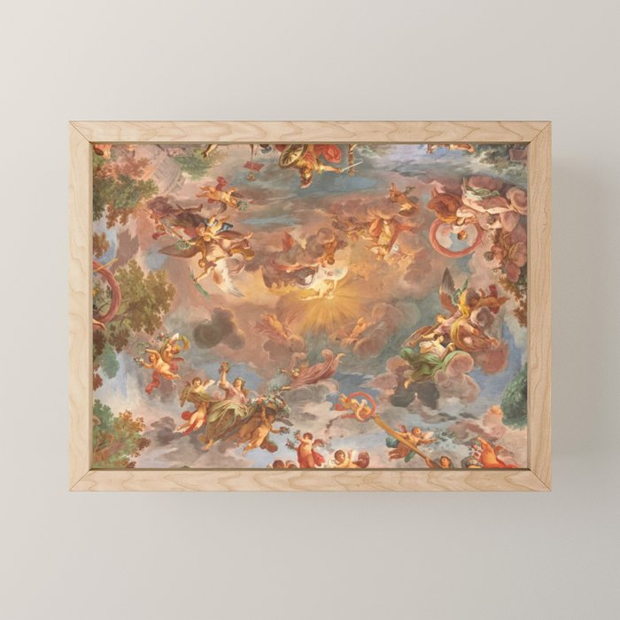 Renaissance Painting Cherubs Rome Fresco Ceiling Mini Art Print Gallery Image 1