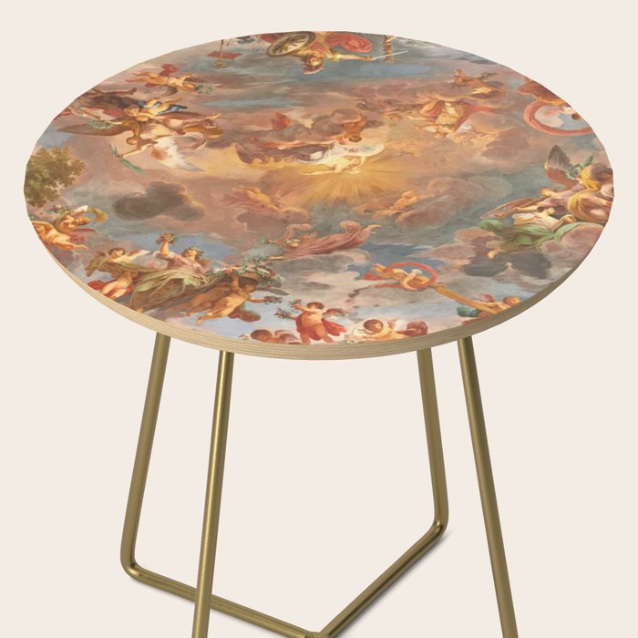 Renaissance Painting Cherubs Rome Fresco Ceiling Side Table Gallery Image 2