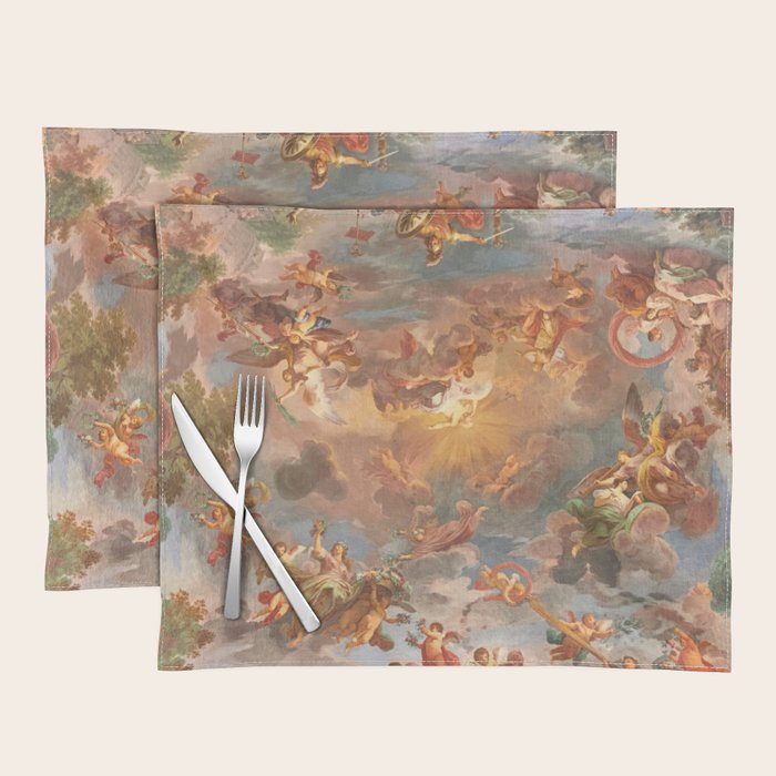 Renaissance Painting Cherubs Rome Fresco Ceiling Placemat Gallery Image 1
