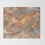 Renaissance Painting Cherubs Rome Fresco Ceiling Throw Blanket Gallery Image 2