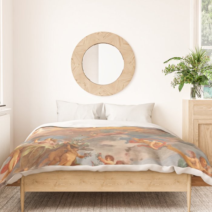Renaissance Painting Cherubs Rome Fresco Ceiling Duvet Cover Gallery Image 3