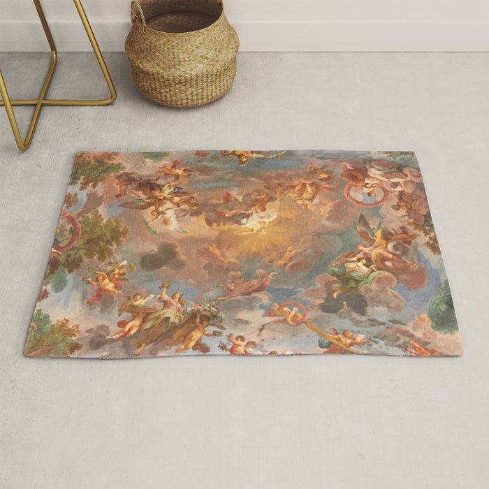 Renaissance Painting Cherubs Rome Fresco Ceiling Rug Gallery Image 1