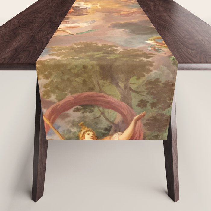 Renaissance Painting Cherubs Rome Fresco Ceiling Table Runner Gallery Image 1