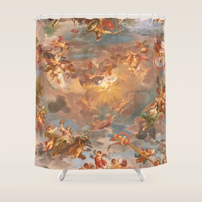 Renaissance Painting Cherubs Rome Fresco Ceiling Shower Curtain Gallery Image 1
