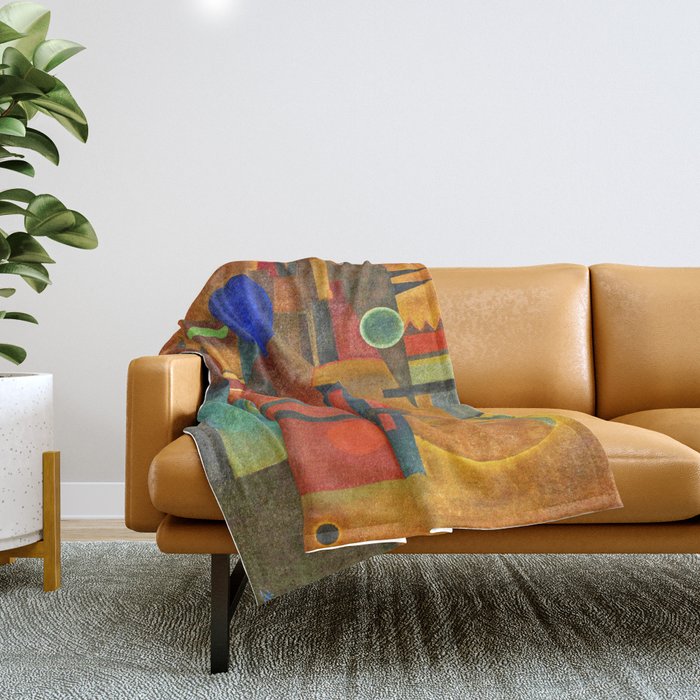 Wassily Kandinsky "Brown silence" (1925) Throw Blanket Gallery Image 1