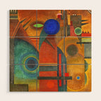 Wassily Kandinsky "Brown silence" (1925) Wood Wall Art Gallery Image 1
