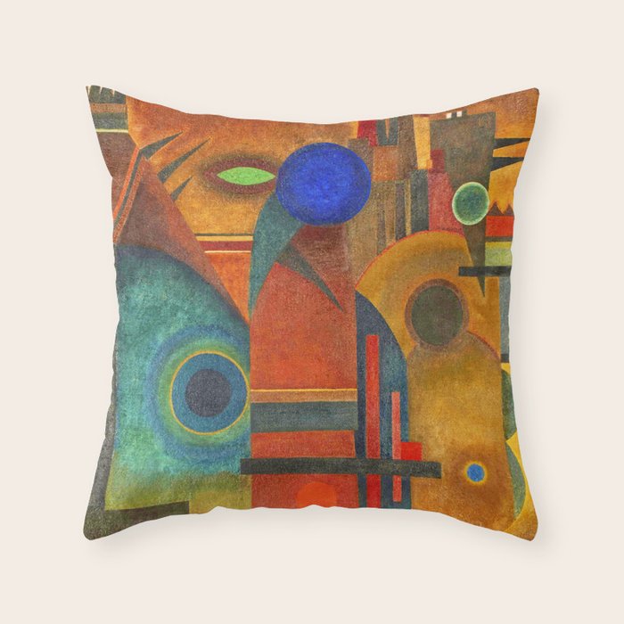 Wassily Kandinsky "Brown silence" (1925) Throw Pillow Gallery Image 6