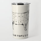 I Hear Tofu's Nice - Funny Vegan Kitchen Quotes Travel Mug Gallery Image 1