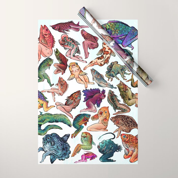 Reverse Mermaids Wrapping Paper Gallery Image 1