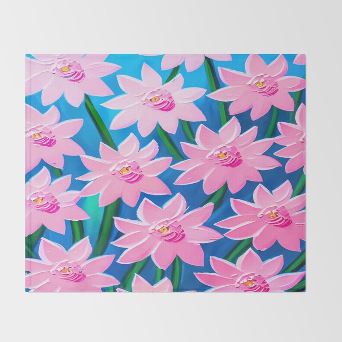 Osaka: Flower Market 03 Throw Blanket Gallery Image 2