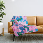 Osaka: Flower Market 03 Throw Blanket Gallery Image 1