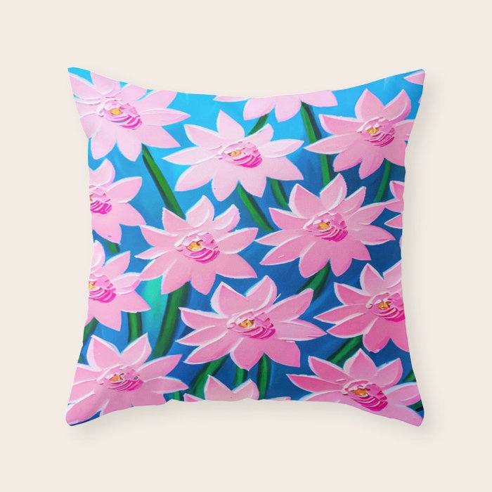 Osaka: Flower Market 03 Throw Pillow Gallery Image 6