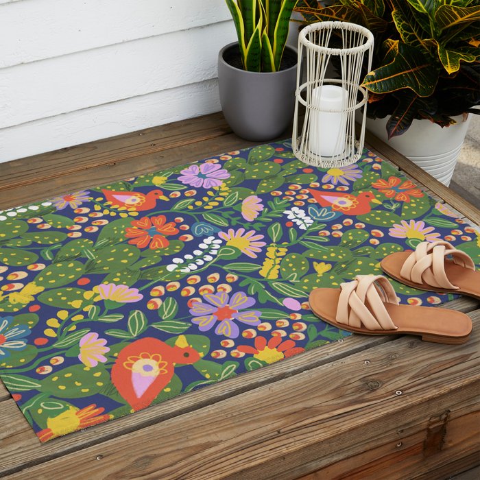 Folky Outdoor Rug Gallery Image 2