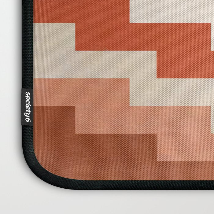 Traditional Retro Aztec Motif Rusty Colors Laptop Sleeve Gallery Image 3