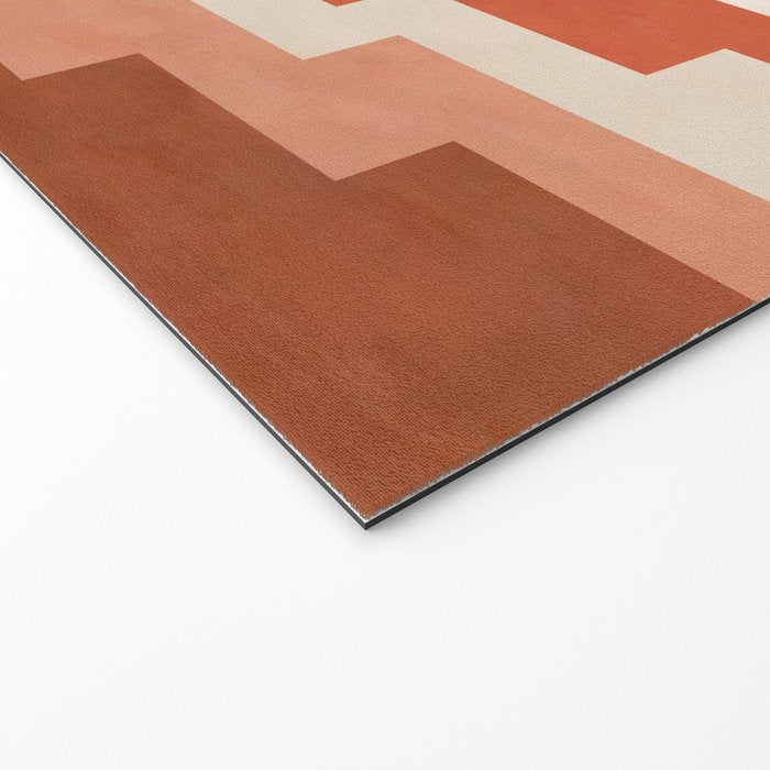 Traditional Retro Aztec Motif Rusty Colors Welcome Mat Gallery Image 2