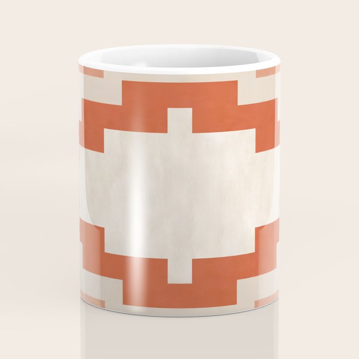 Traditional Retro Aztec Motif Rusty Colors Coffee Mug Gallery Image 4