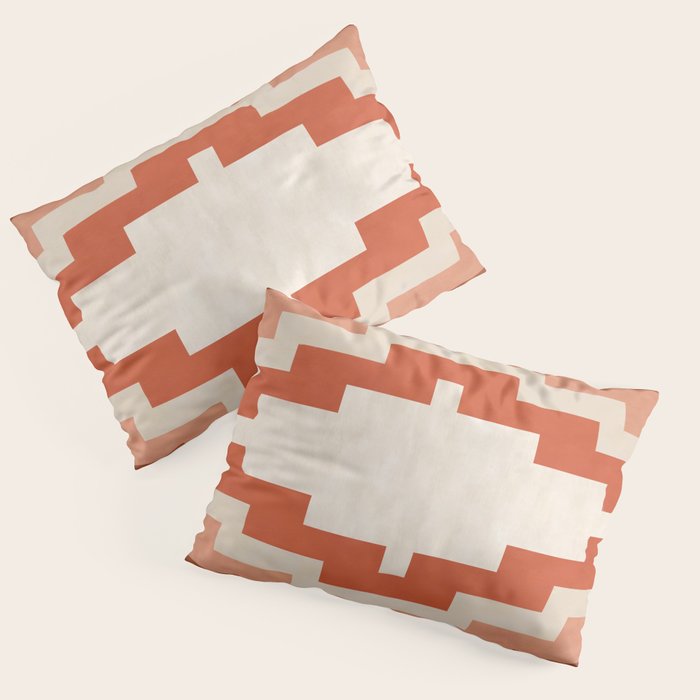 Traditional Retro Aztec Motif Rusty Colors Pillow Sham Gallery Image 3