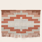 Traditional Retro Aztec Motif Rusty Colors Wall Hanging Gallery Image 1