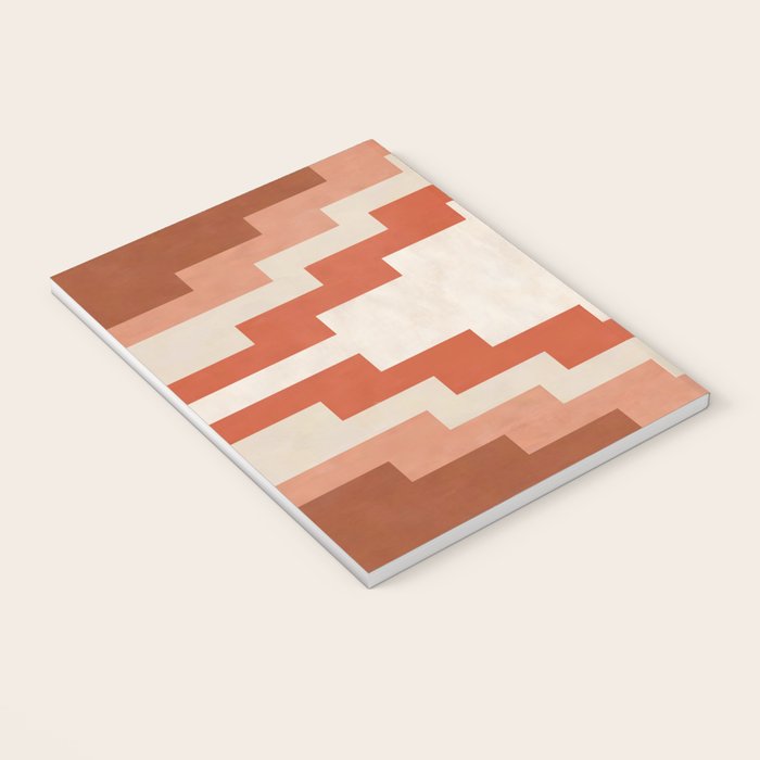 Traditional Retro Aztec Motif Rusty Colors Notebook Gallery Image 3