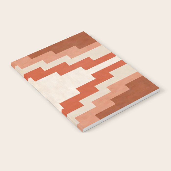 Traditional Retro Aztec Motif Rusty Colors Notebook Gallery Image 2
