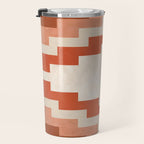 Traditional Retro Aztec Motif Rusty Colors Travel Mug Gallery Image 3