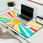 Retro Sunrise 2: 80s Rainbow Edition Desk Mat Gallery Image 2