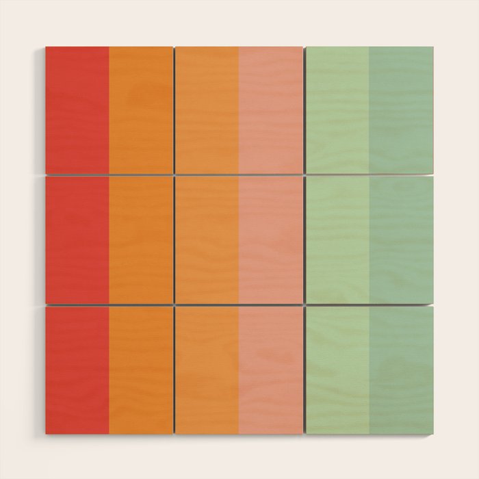 Vintage Rainbow Wood Wall Art Gallery Image 1