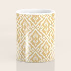 Modern Ikat Sunshine Yellow Coffee Mug Gallery Image 4