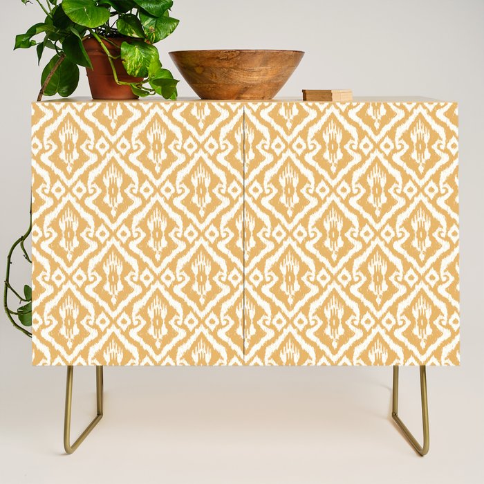 Modern Ikat Sunshine Yellow Credenza Gallery Image 1