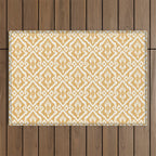 Modern Ikat Sunshine Yellow Outdoor Rug Gallery Image 1