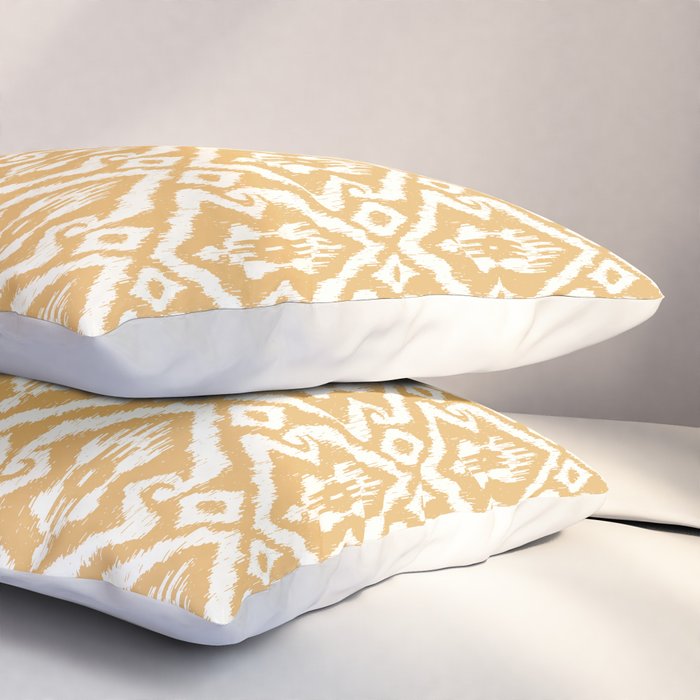 Modern Ikat Sunshine Yellow Pillow Sham Gallery Image 3