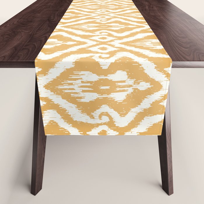 Modern Ikat Sunshine Yellow Table Runner Gallery Image 1