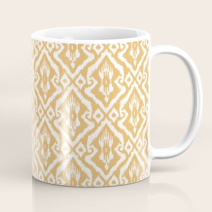 Modern Ikat Sunshine Yellow Coffee Mug Gallery Image 1