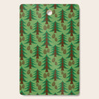 Abstract Fir Trees and Pine Cones Cutting Board Gallery Image 1