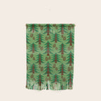 Abstract Fir Trees and Pine Cones Wall Hanging Gallery Image 1