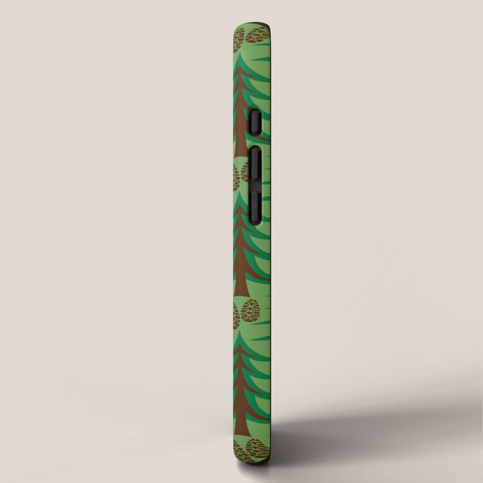 Abstract Fir Trees and Pine Cones iPhone Case Gallery Image 2