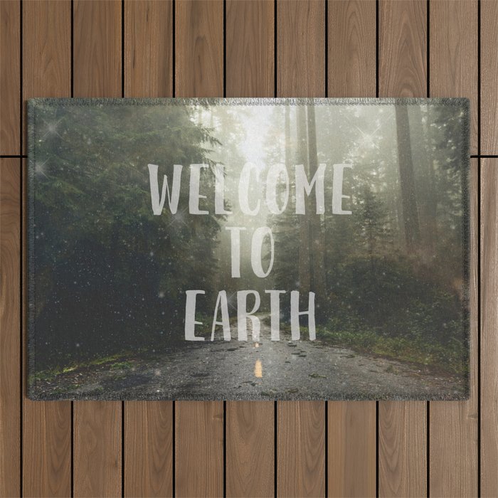 WELCOME TO EARTH Outdoor Rug Gallery Image 1