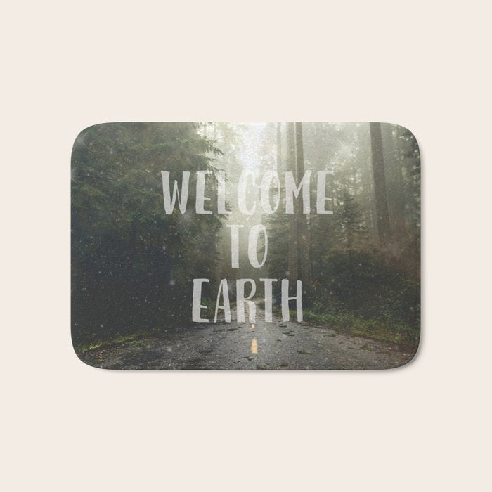 WELCOME TO EARTH Bath Mat Gallery Image 1
