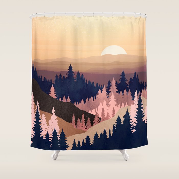 Summer Dusk Shower Curtain Gallery Image 1