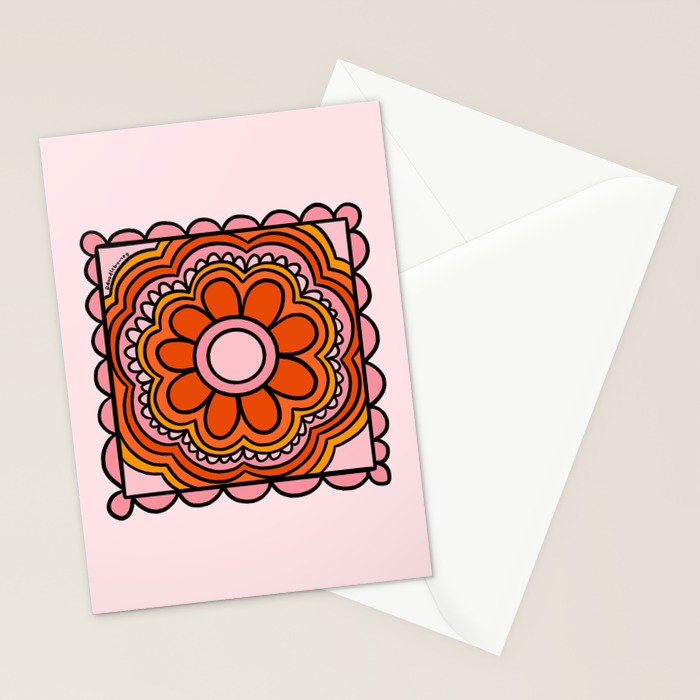 Flower Granny Square Stationery Card Gallery Image 2