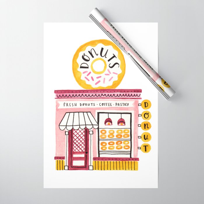 Donut Shop Wrapping Paper Gallery Image 1