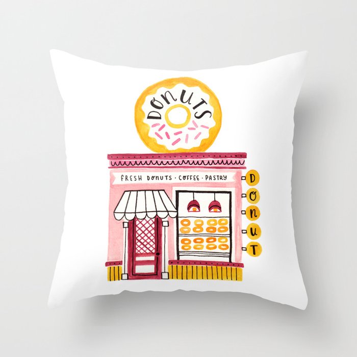 Donut Shop Throw Pillow Gallery Image 6