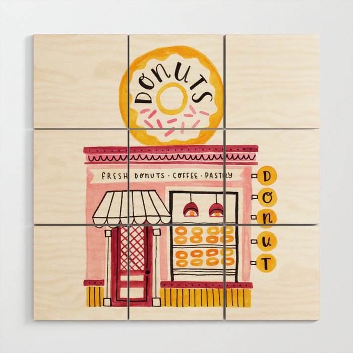 Donut Shop Wood Wall Art Gallery Image 1