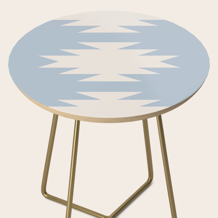 Geometric Southwestern Minimalism - Soft Sky Blue Side Table Gallery Image 2