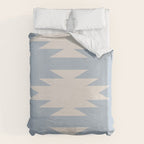 Geometric Southwestern Minimalism - Soft Sky Blue Duvet Cover Gallery Image 6