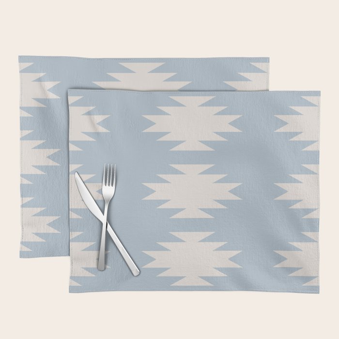 Geometric Southwestern Minimalism - Soft Sky Blue Placemat Gallery Image 1