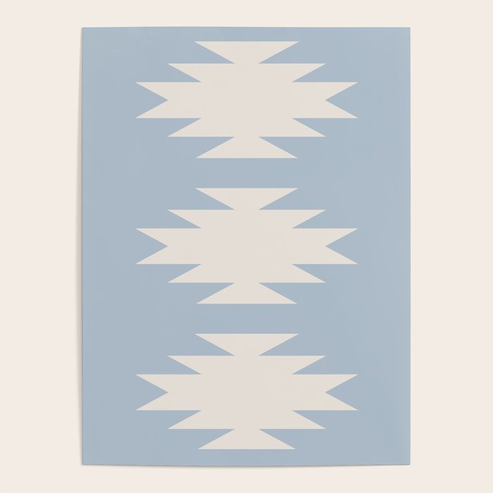 Geometric Southwestern Minimalism - Soft Sky Blue Poster Gallery Image 4