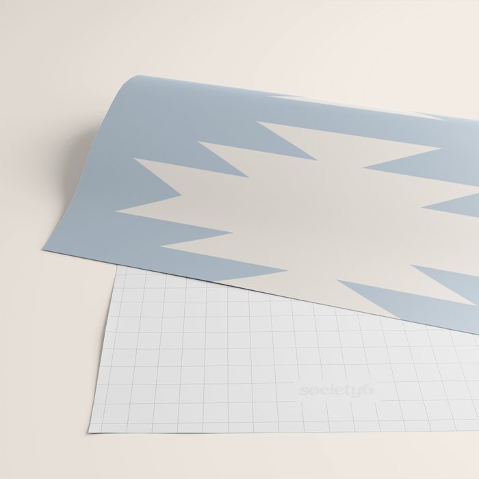 Geometric Southwestern Minimalism - Soft Sky Blue Wrapping Paper Gallery Image 2