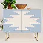 Geometric Southwestern Minimalism - Soft Sky Blue Credenza Gallery Image 1