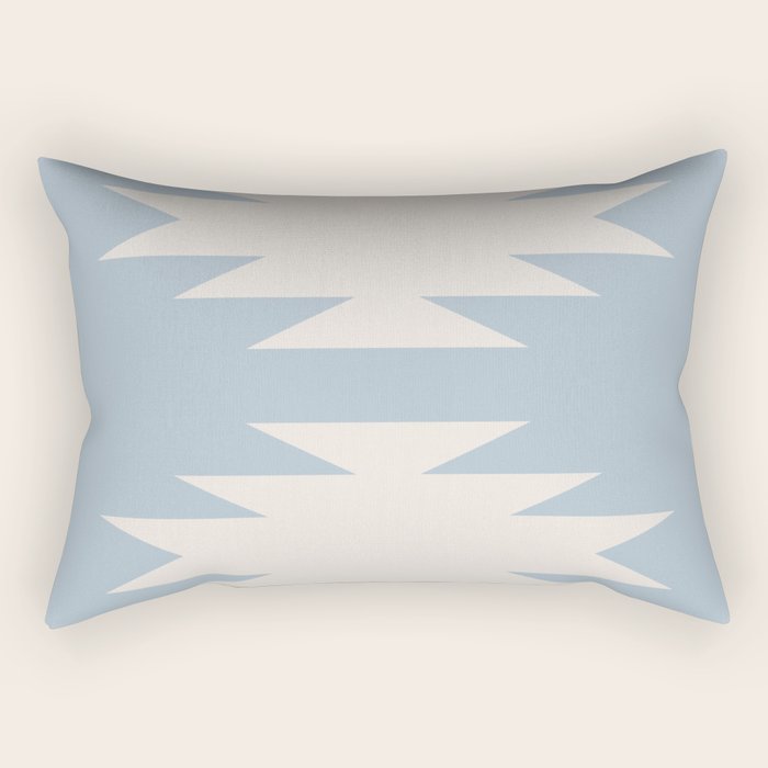 Geometric Southwestern Minimalism - Soft Sky Blue Rectangular Pillow Gallery Image 2